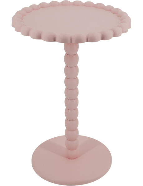 Table d’appoint ronde MDF rose clair 38 x 55 cm Pearl