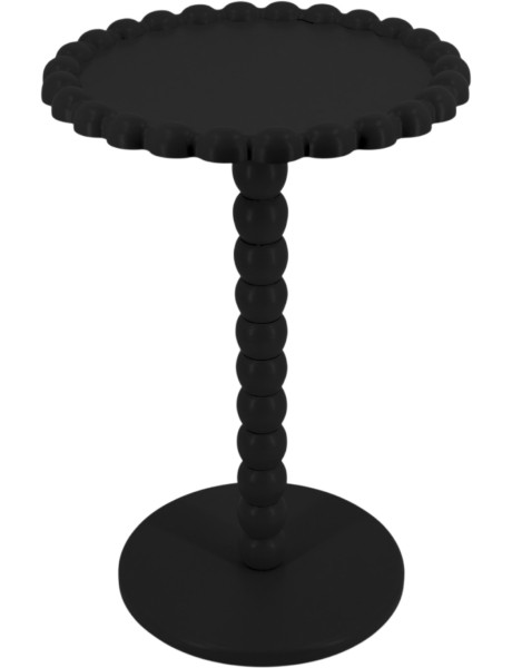 Table d’appoint ronde MDF noir 38 x 55 cm Pearl