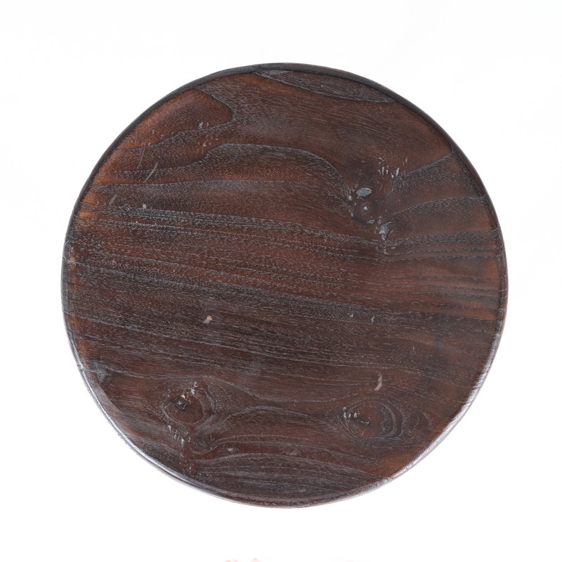 Tabouret bois noyer foncé sculpté 50...