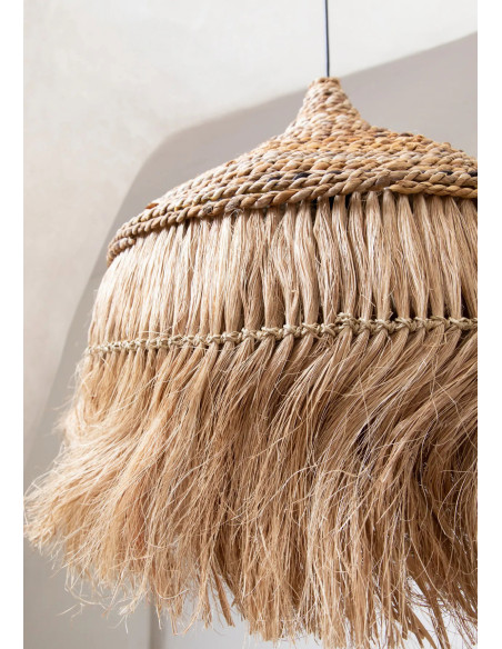 Suspension abaca naturel 50 cm frangée The Abaca Hoola