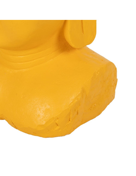 Statue Bouddha de jardin en résine jaune 60,5 x 56 x 108 cm Alange