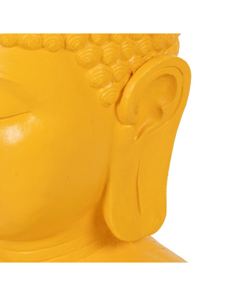 Statue Bouddha de jardin en résine jaune 60,5 x 56 x 108 cm Alange