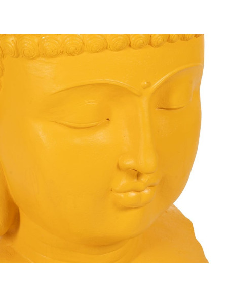 Statue Bouddha de jardin en résine jaune 60,5 x 56 x 108 cm Alange