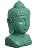 Statue Bouddha de jardin en résine turquoise 60,5 x 56 x 108 cm Alange