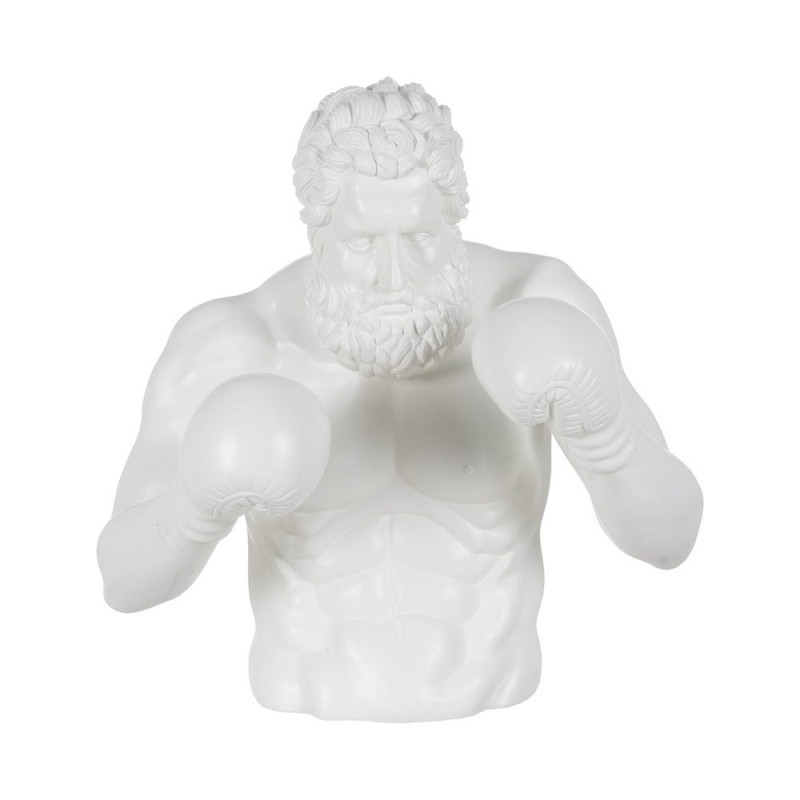 Statue boxeur en résine blanche 63 x...