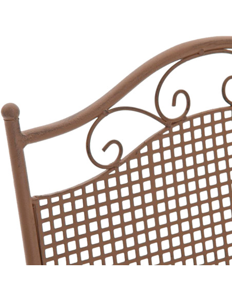 Chaise de jardin pliante en métal marron antique 41 x 50 x 91 cm Bettina