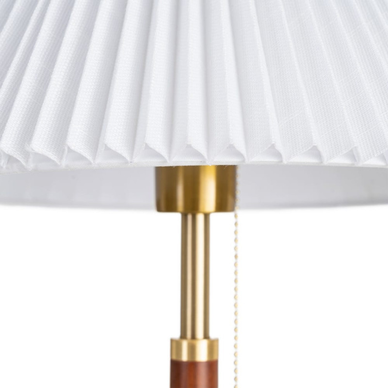 Lampe à poser marron et or en frêne,...