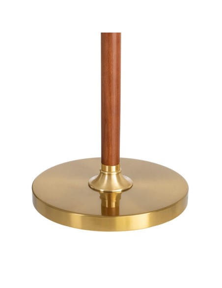 Lampadaire marron et or en frêne, métal et tissu 44 x 44 x 57 cm Aurelia