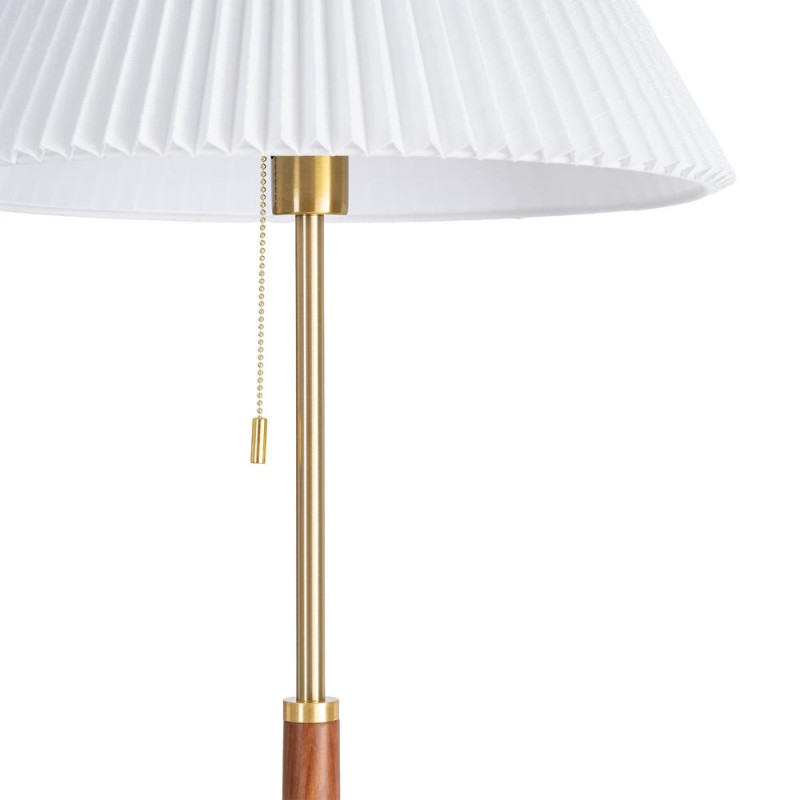Lampadaire marron et or en frêne,...