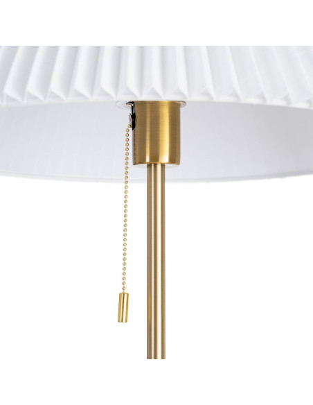 Lampadaire marron et or en frêne, métal et tissu 44 x 44 x 57 cm Aurelia
