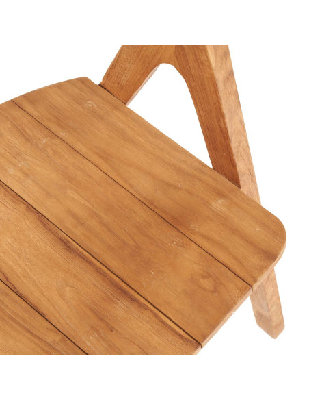 Chaise de jardin en bois de teck naturel 53 x 51 x 76 cm The Nihi Sumba