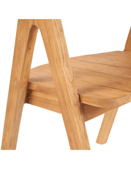 Chaise de jardin en bois de teck naturel 53 x 51 x 76 cm The Nihi Sumba