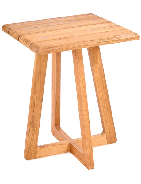 Table haute en teck naturel 70 x 70 x 100 cm The Cheers