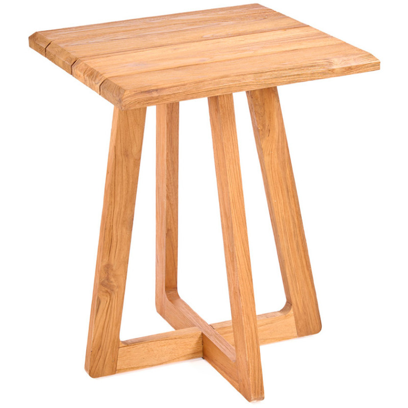 Table haute en teck naturel 70 x 70 x...