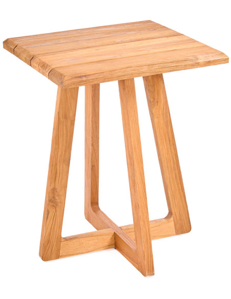Table haute en teck naturel 70 x 70 x 100 cm The Cheers