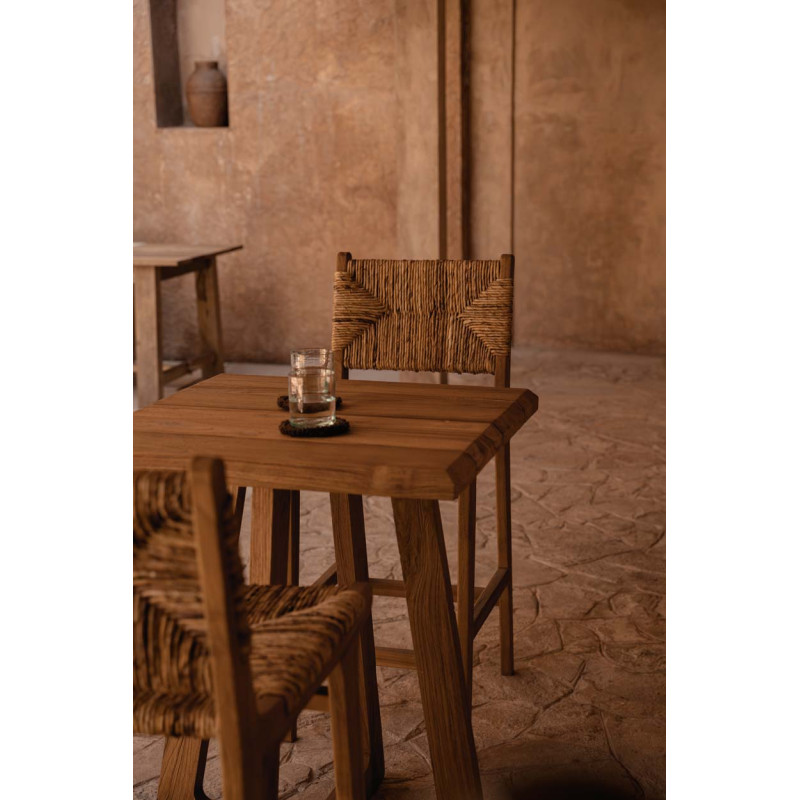Table haute en teck naturel 70 x 70 x...