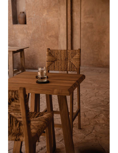 Table haute en teck naturel 70 x 70 x 100 cm The Cheers