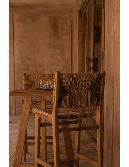 Table haute en teck naturel 70 x 70 x 100 cm The Cheers