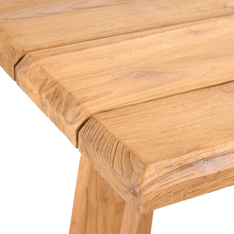 Table haute en teck naturel 70 x 70 x...