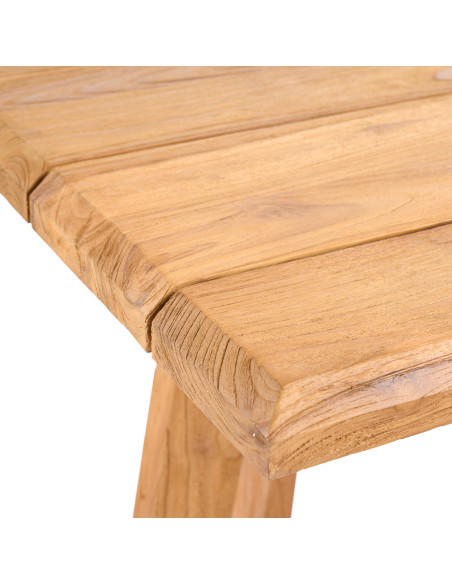 Table haute en teck naturel 70 x 70 x 100 cm The Cheers