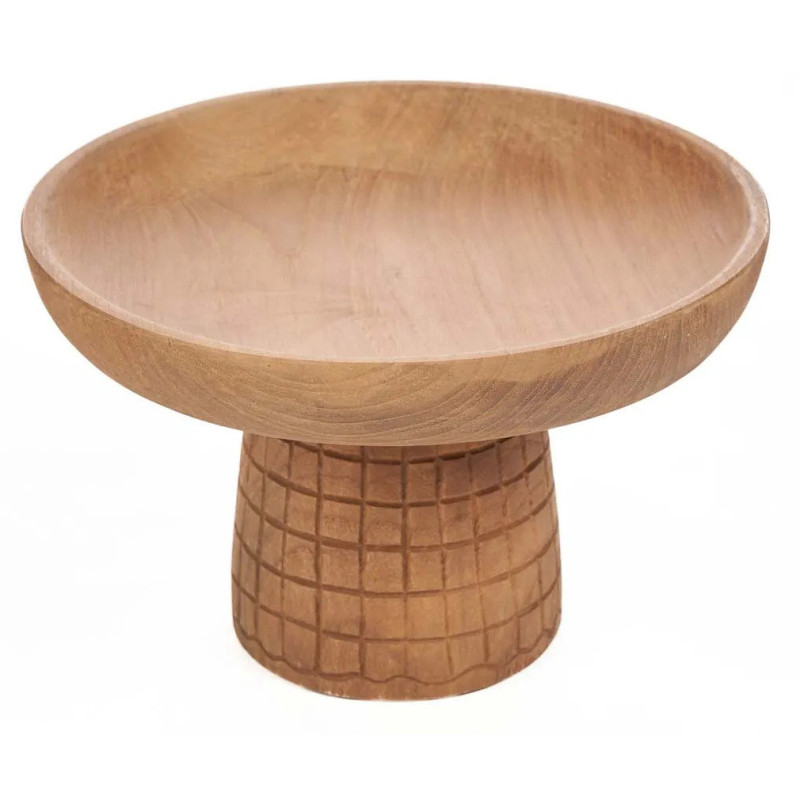 Plat à gâteau sur pied en bois...