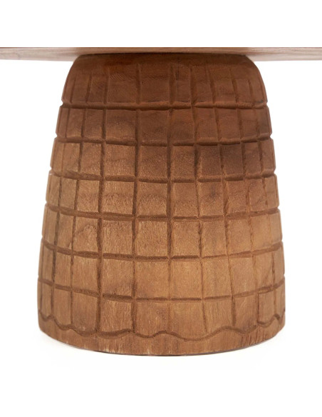 Plat à gâteau sur pied en bois naturel 24 x 24 x 16 cm The Kotak-Kotak