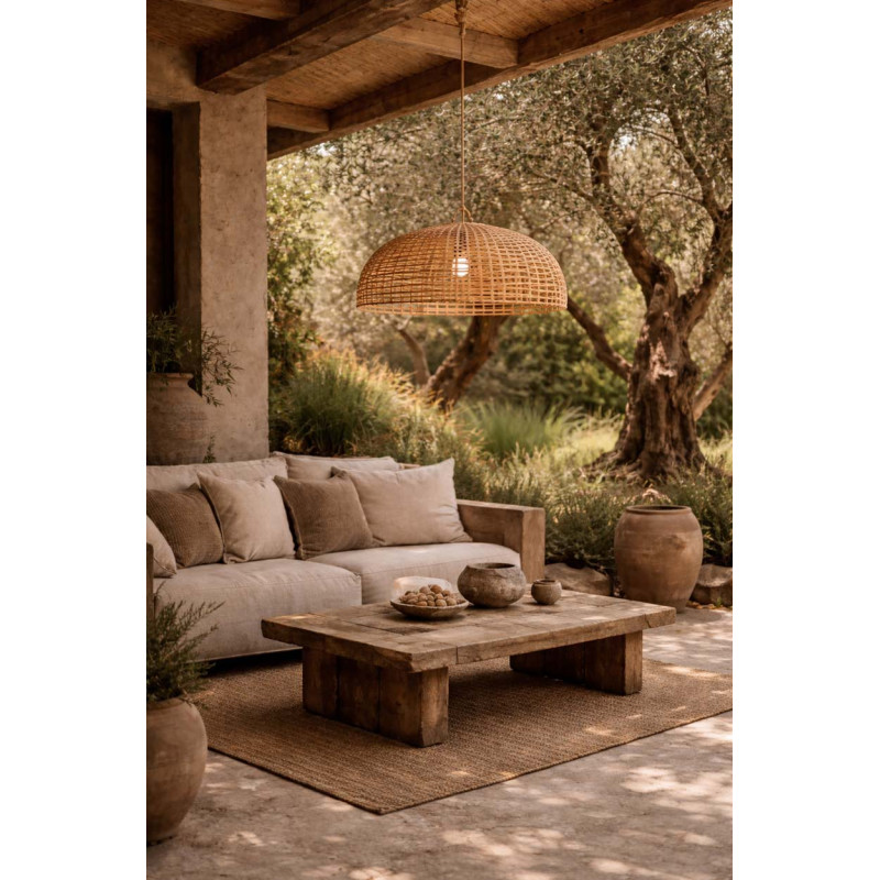 Suspension en rotin naturel 60 x 60 x...