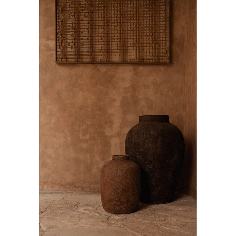 Vase en terre cuite bordeaux 50 x 50...