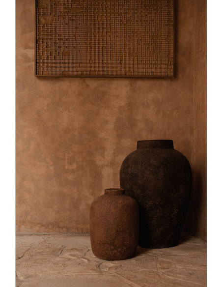 Vase en terre cuite bordeaux 50 x 50 x 70 cm The Volcanic