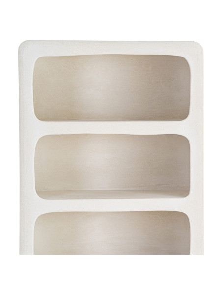 Bibliothèque blanche en MDF avec portes 80 x 35 x 180 cm Wilma