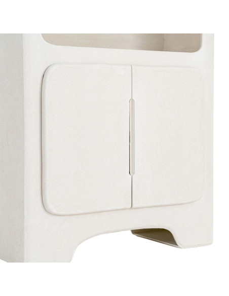 Bibliothèque blanche en MDF avec portes 80 x 35 x 180 cm Wilma