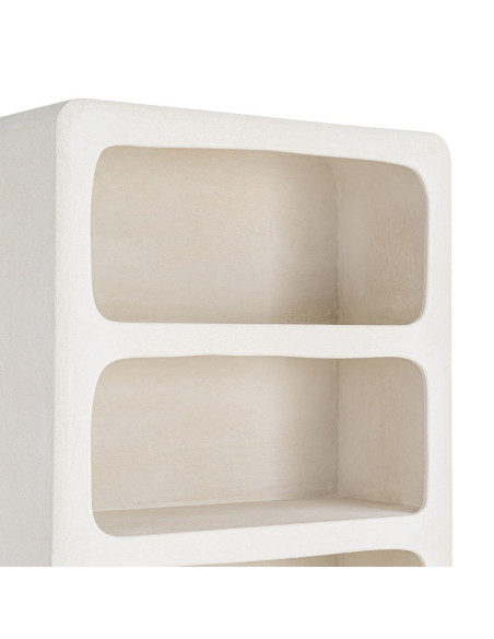Bibliothèque blanche en MDF avec portes 80 x 35 x 180 cm Wilma