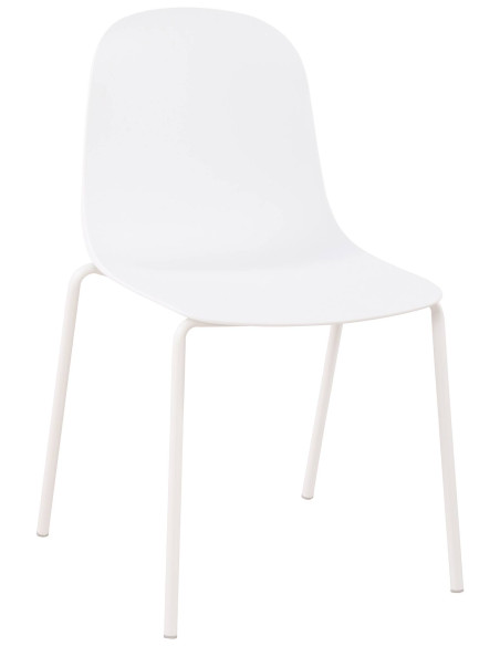 Salon de jardin 2 places blanc en plastique et métal 162 x 60 x 85 cm Hakan