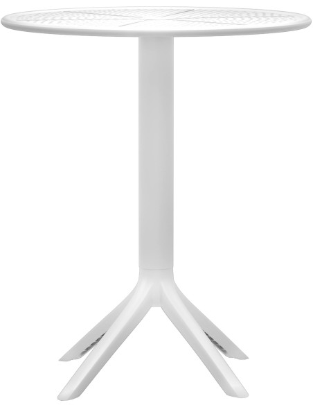 Salon de jardin 2 places blanc en plastique et métal 162 x 60 x 85 cm Hakan