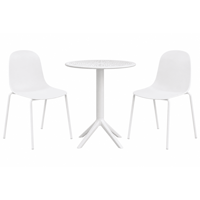 Salon de jardin 2 places blanc en...