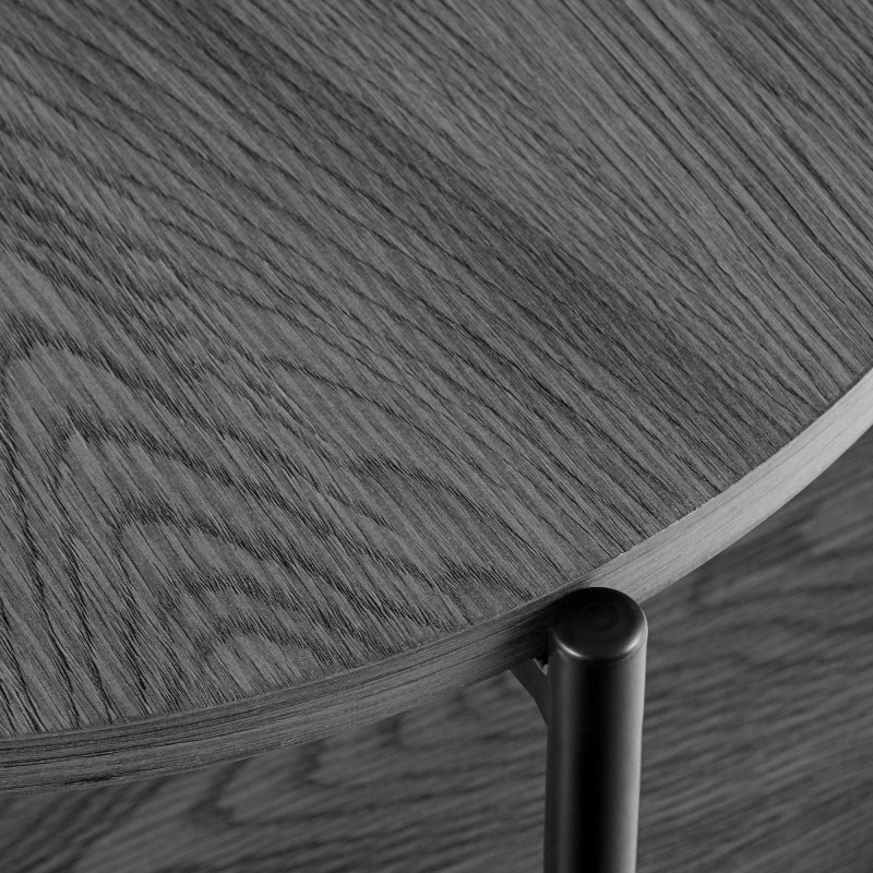 Table basse ronde grise à 2 plateaux...