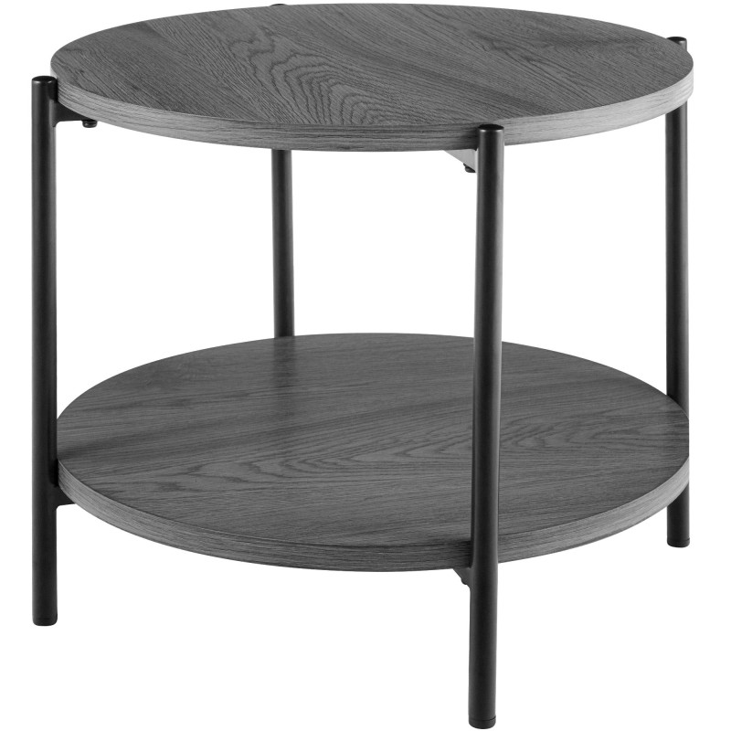 Table basse ronde grise à 2 plateaux...
