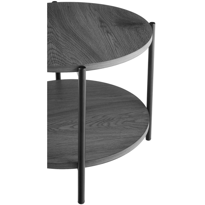 Table basse ronde grise à 2 plateaux...