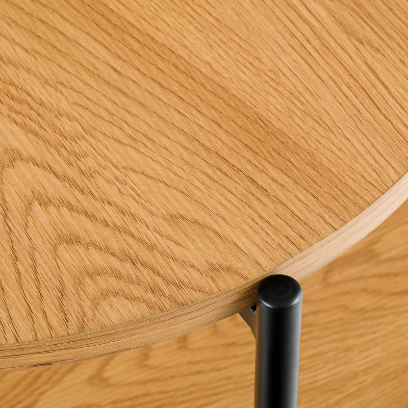 Table basse ronde bois naturel à 2...