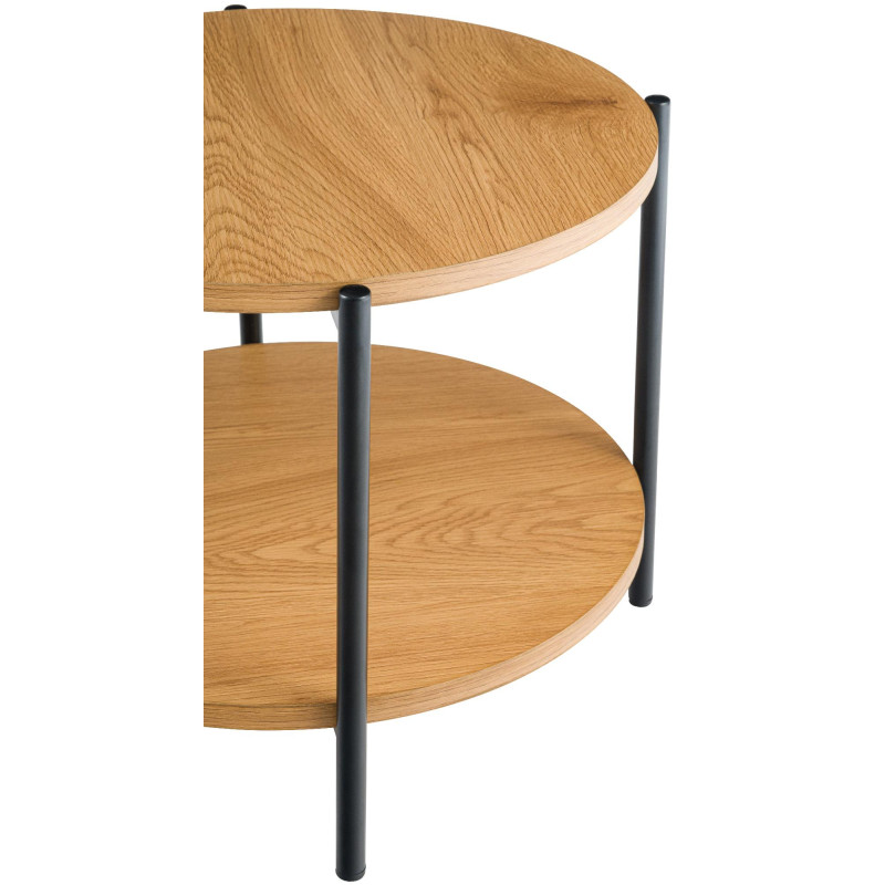 Table basse ronde bois naturel à 2...