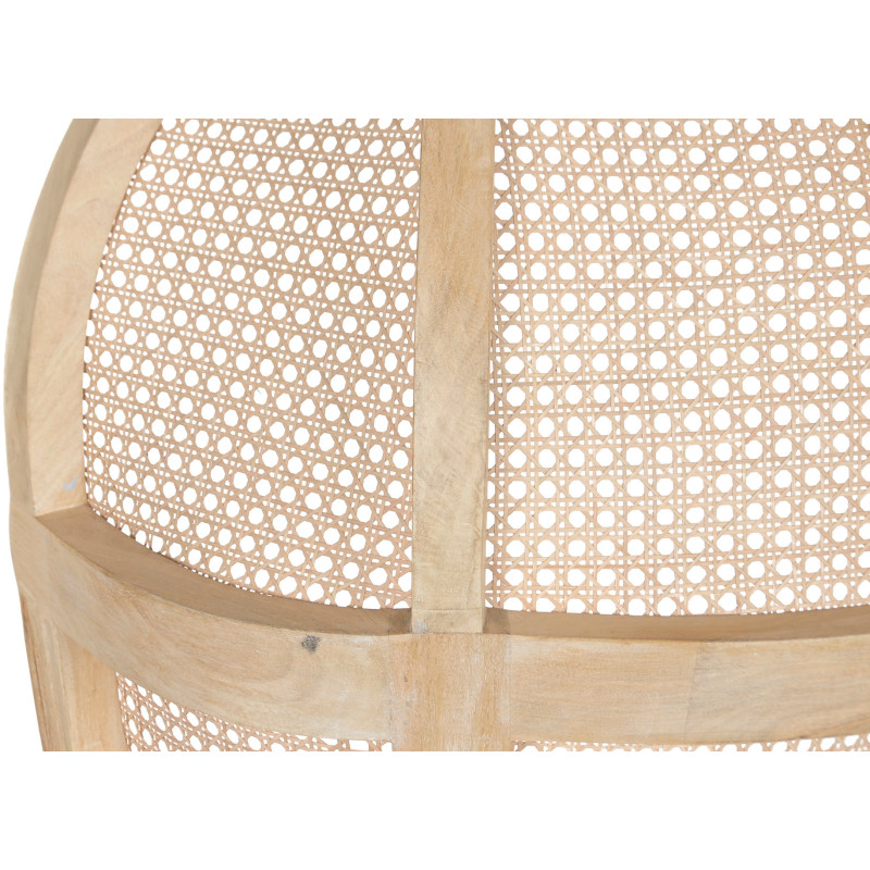 Fauteuil haut dossier naturel en bois...