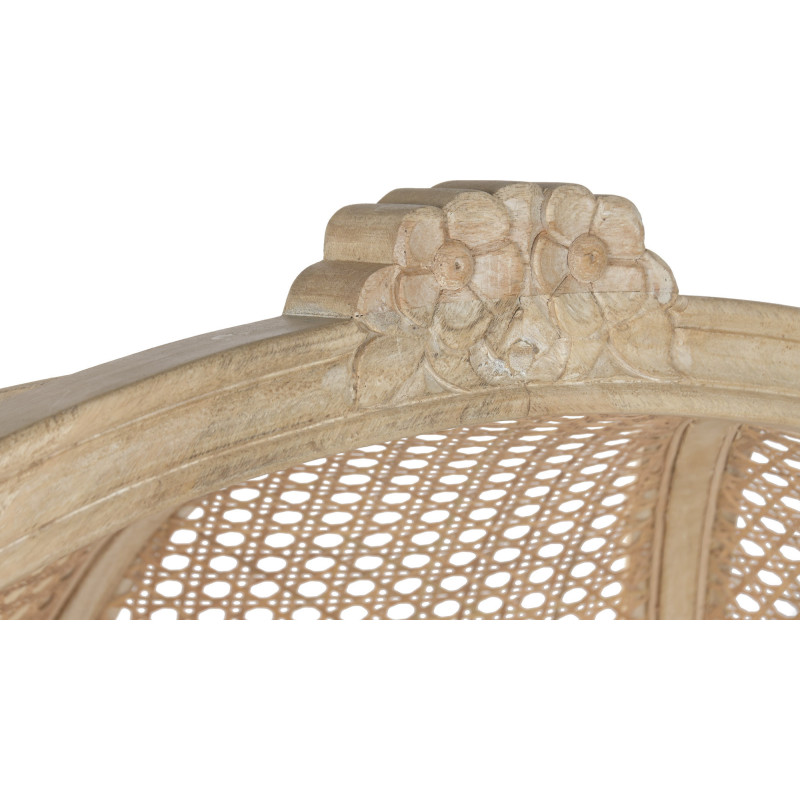Fauteuil haut dossier naturel en bois...