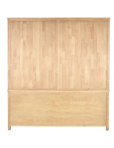 Bibliothèque avec échelle en pin naturel et métal 200 x 45 x 220 cm Manzanera