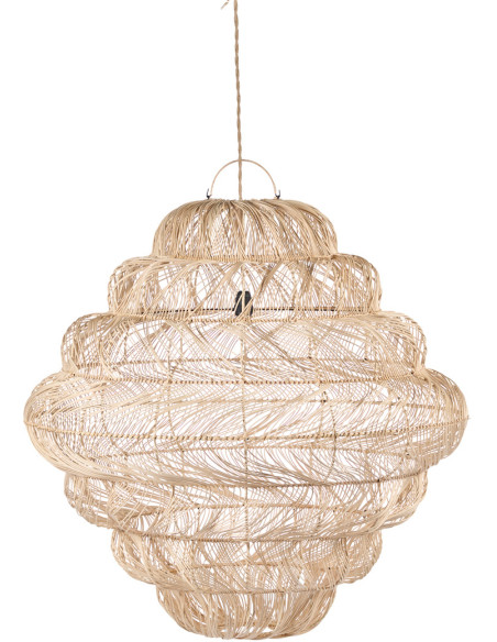 Suspension en rotin naturel 102 x 102 x 102 cm The Aurora Puff