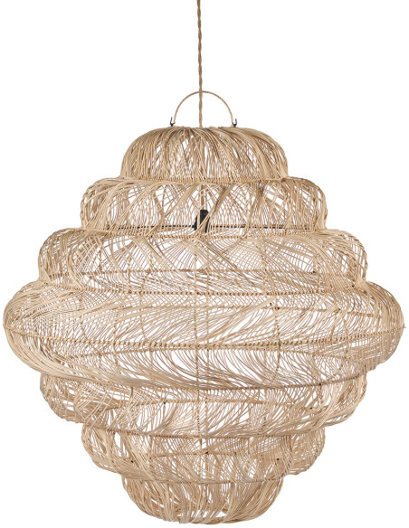 Suspension en rotin naturel 102 x 102 x 102 cm The Aurora Puff