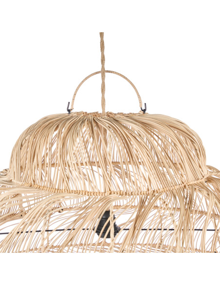 Suspension en rotin naturel 102 x 102 x 102 cm The Aurora Puff