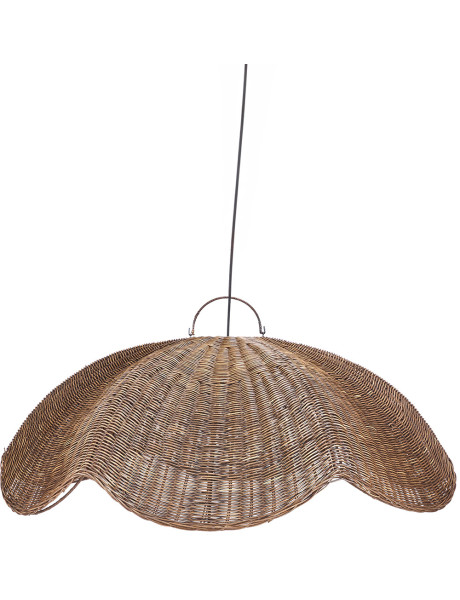 Suspension ondulée en rotin noyer foncé 103 x 103 x 40 cm...
