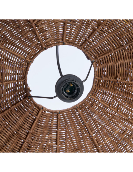 Suspension ondulée en rotin noyer foncé 103 x 103 x 40 cm The Wave