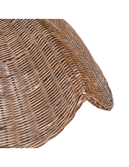 Suspension ondulée en rotin noyer foncé 103 x 103 x 40 cm The Wave
