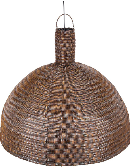 Suspension dôme en rotin noyer foncé 100 x 100 x 84 cm The Dome